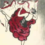 Danseuses de cancan, in Moulin Rouge, Henry-Jacques, lithographies de Van Houten, Paris : Marcel Seheur, 1925.