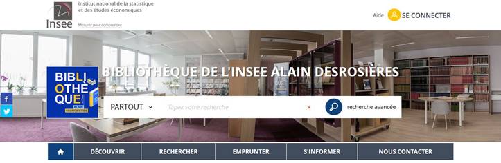 Nouveau site Internet pour la bibliothèque de l’Insee Alain Desrosières