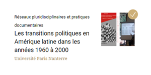 Réseaux pluridisciplinaires et pratiques documentaires projet terminé