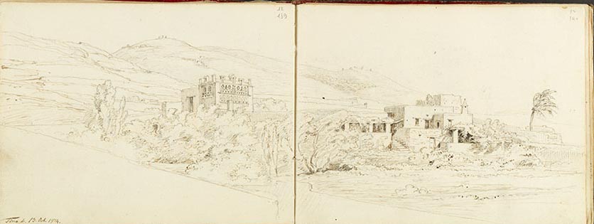 Carl Haller von Hallerstein, Tinos, Carnet de croquis, 1812, 1813, 1814, 15 x 19,5 cm