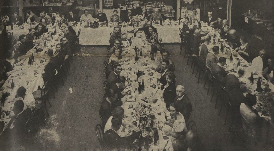 « Le banquet qui clôtura les journées médicales d’Amiens », L’informateur médical, 14ème année, Paris, 1935, image issue de Medica.