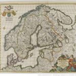 Carte de la Scandinavie réalisée par le cartographe allemand Johann Baptist Homann